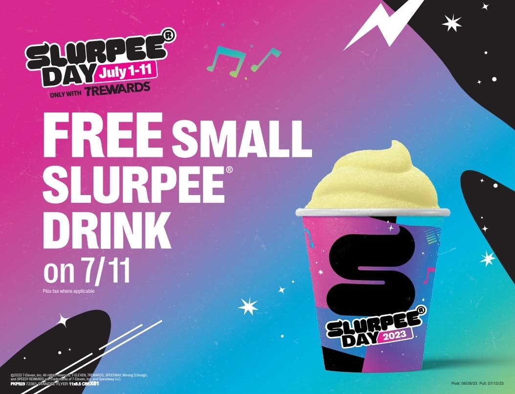 when is free slurpee day at 7-eleven 2023