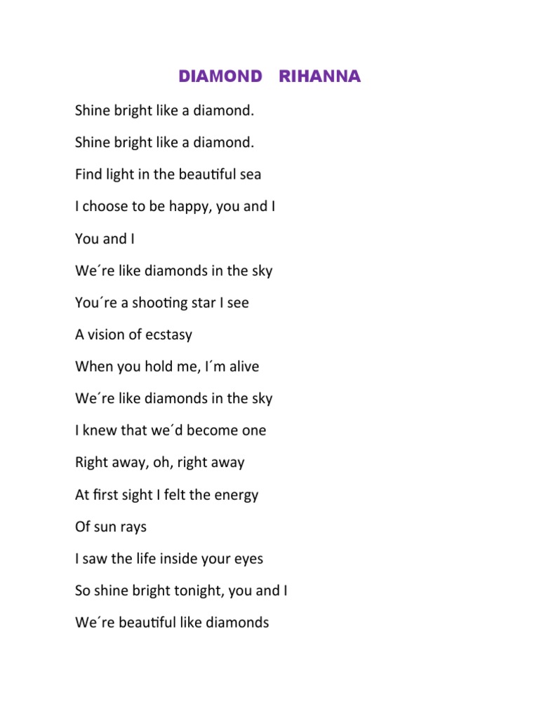 diamonds rihanna lyrics