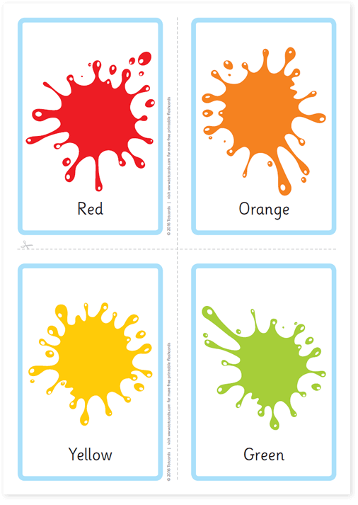 color flashcards