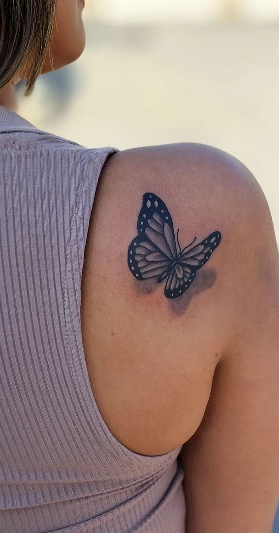 shoulder butterfly tattoo ideas