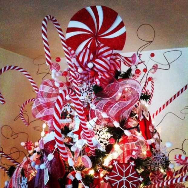 candy cane tree topper