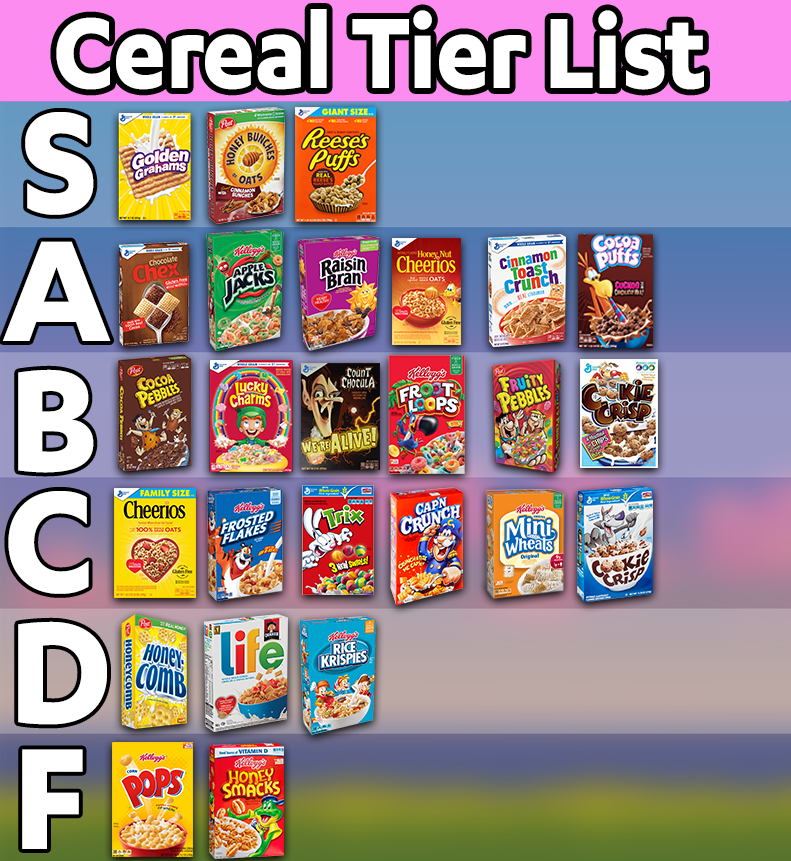 uk cereals tier list