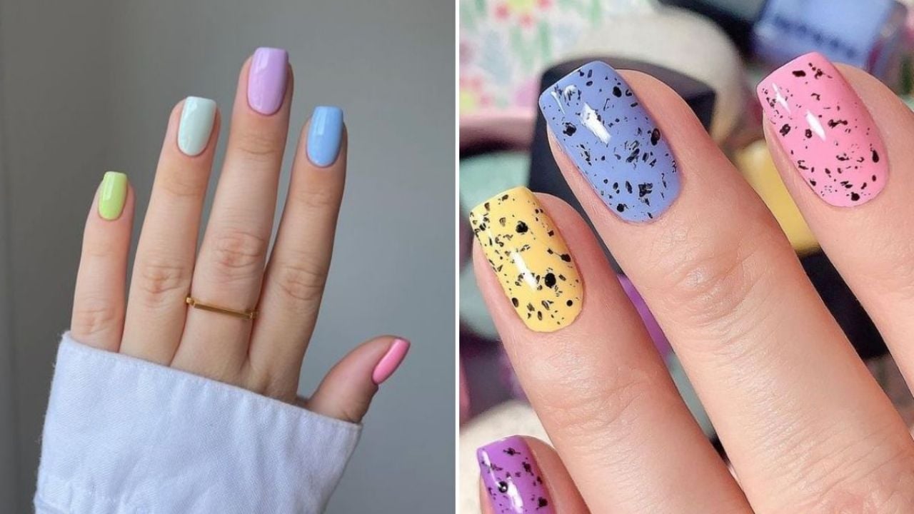 uñas cortas pintadas