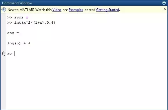 integral in matlab