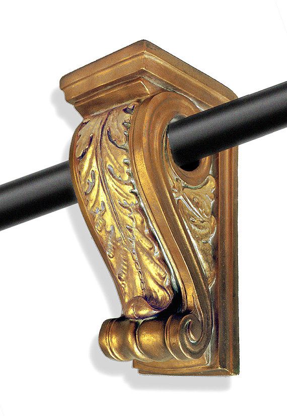 decorative curtain rod brackets