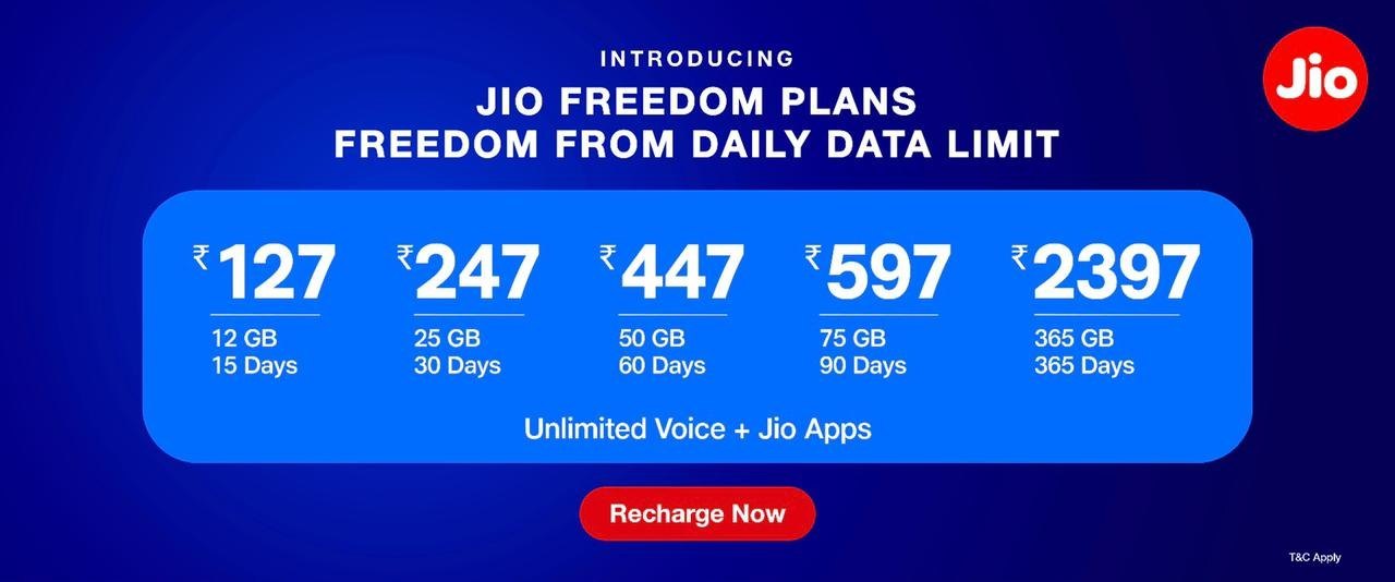 jio mobile recharge