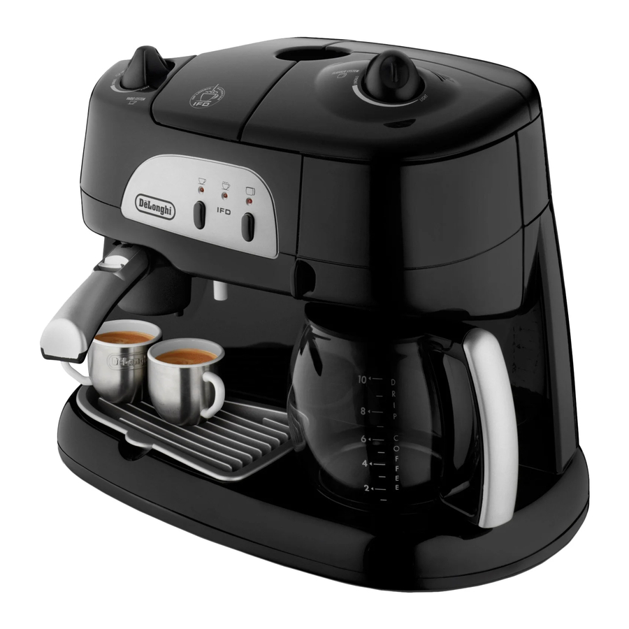 delonghi coffee machine manual