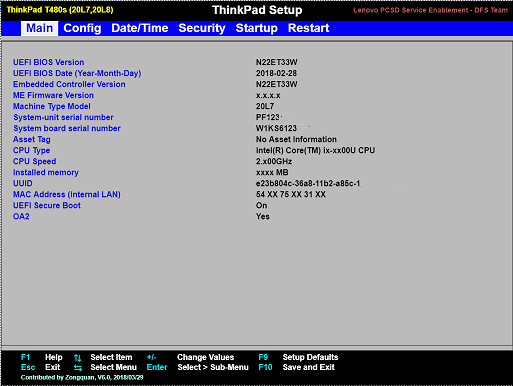 lenovo thinkpad boot to bios