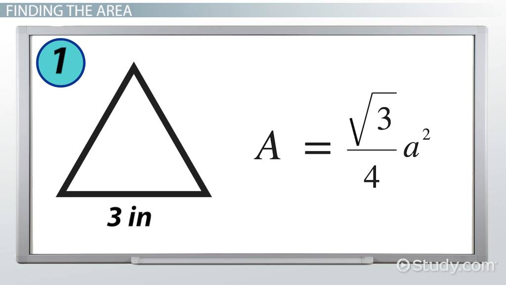 area of equilateral triangle is equal to