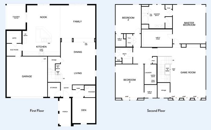 two story kb homes floor plans archive