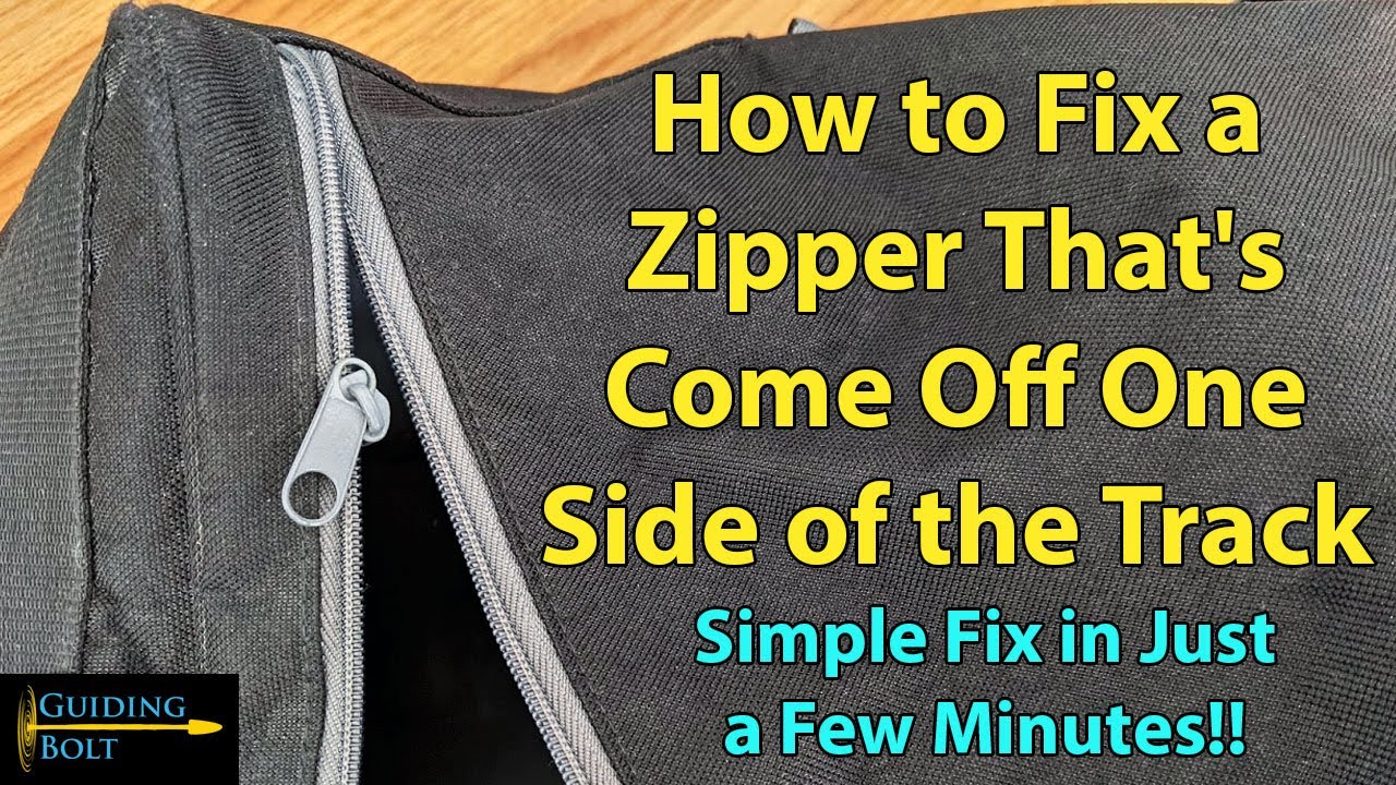 how to fix a separated zipper on a bag