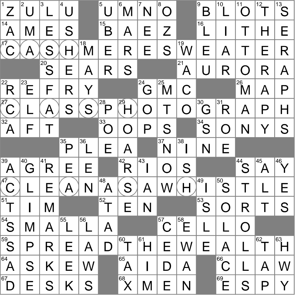 end result crossword clue