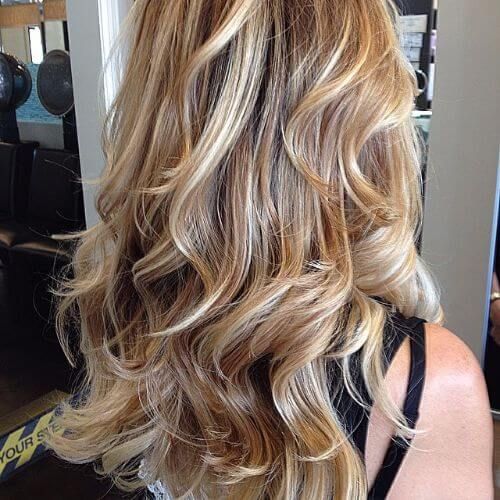 dark blonde hair caramel highlights