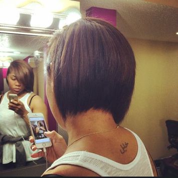 short inverted layered bob haircut