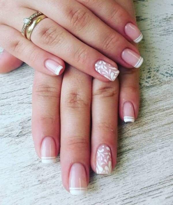 manicura francesa combinada