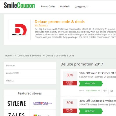 deluxe checks promo codes