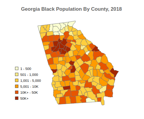 percentage of black population in georgia