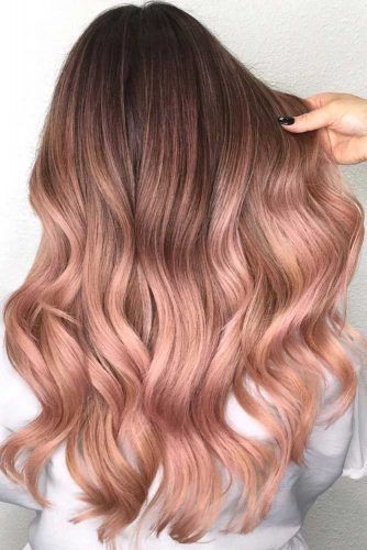 ombré hair rose gold