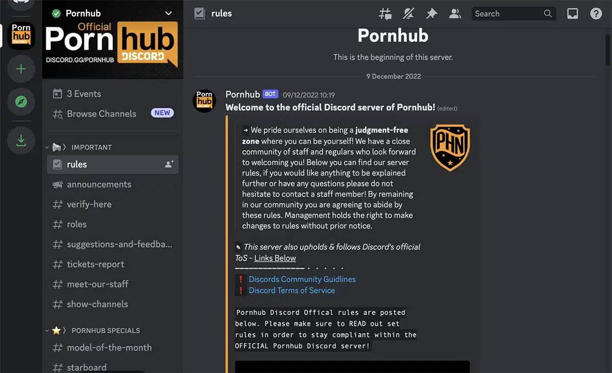 pornhub discord server