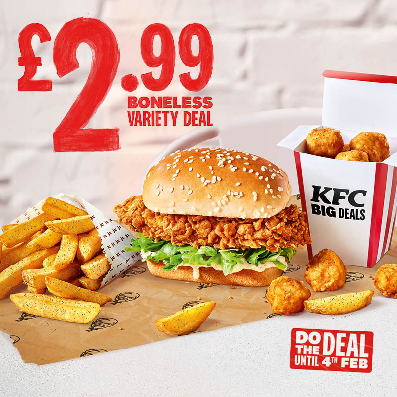 kfc boneless variety deal