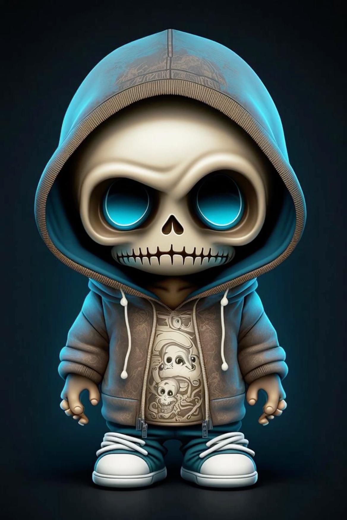 skeleton wallpaper cute