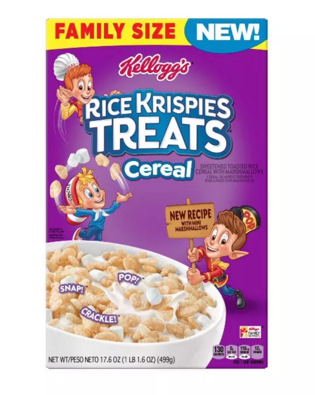 purple box of rice krispies