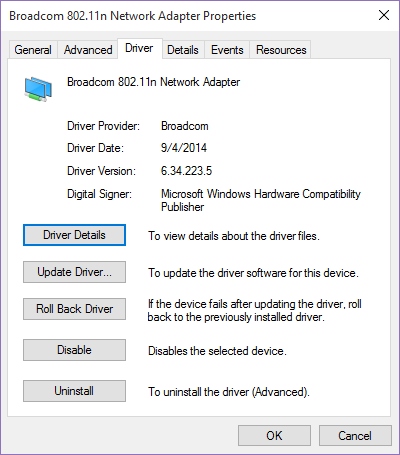 broadcom 802.11 n network adapter windows 8.1 driver