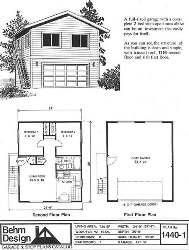 garage apartment layout