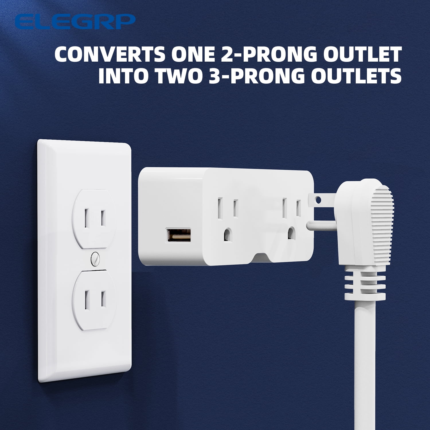 3 prong plug into 2 prong outlet