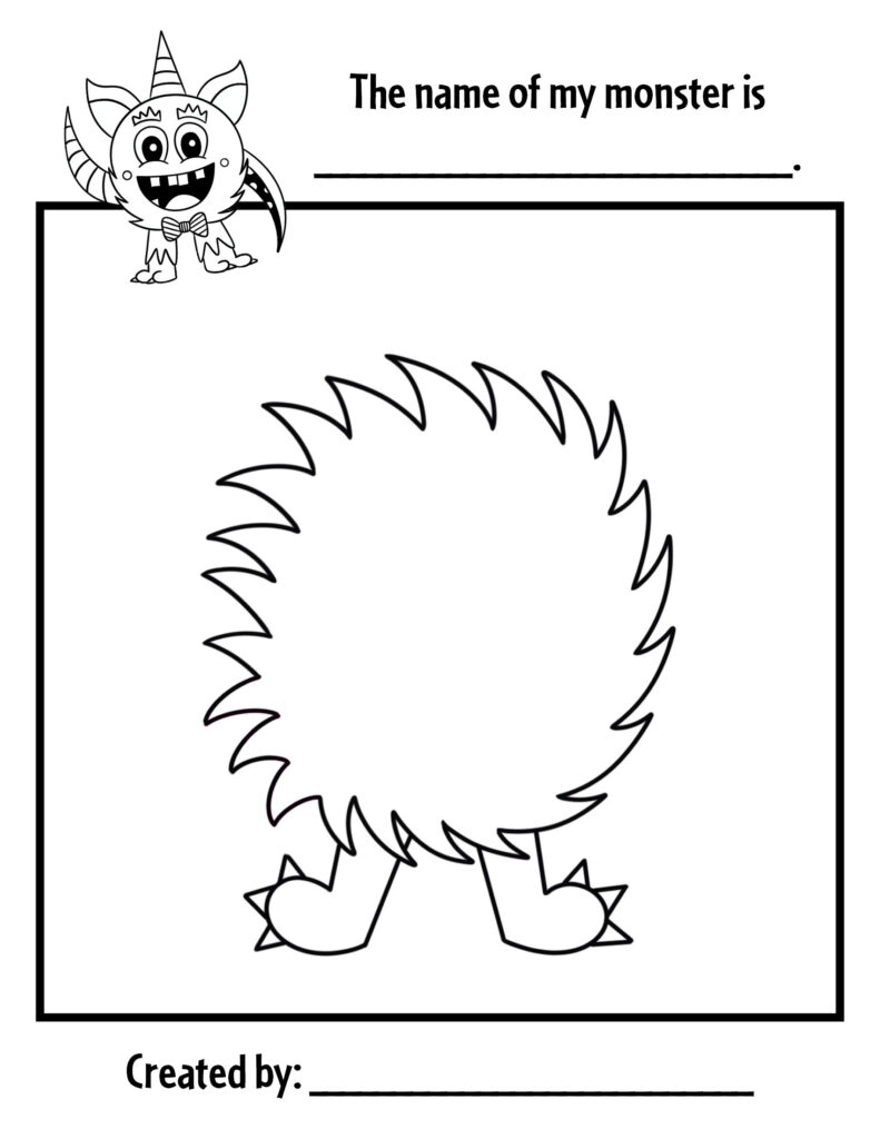 monster template printable