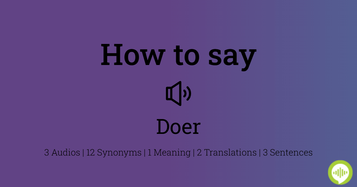 doer pronunciation