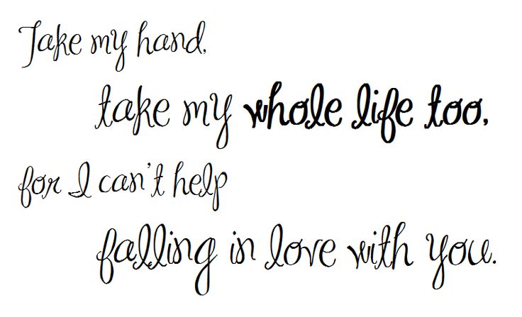 take my hand take my whole life too lyrics