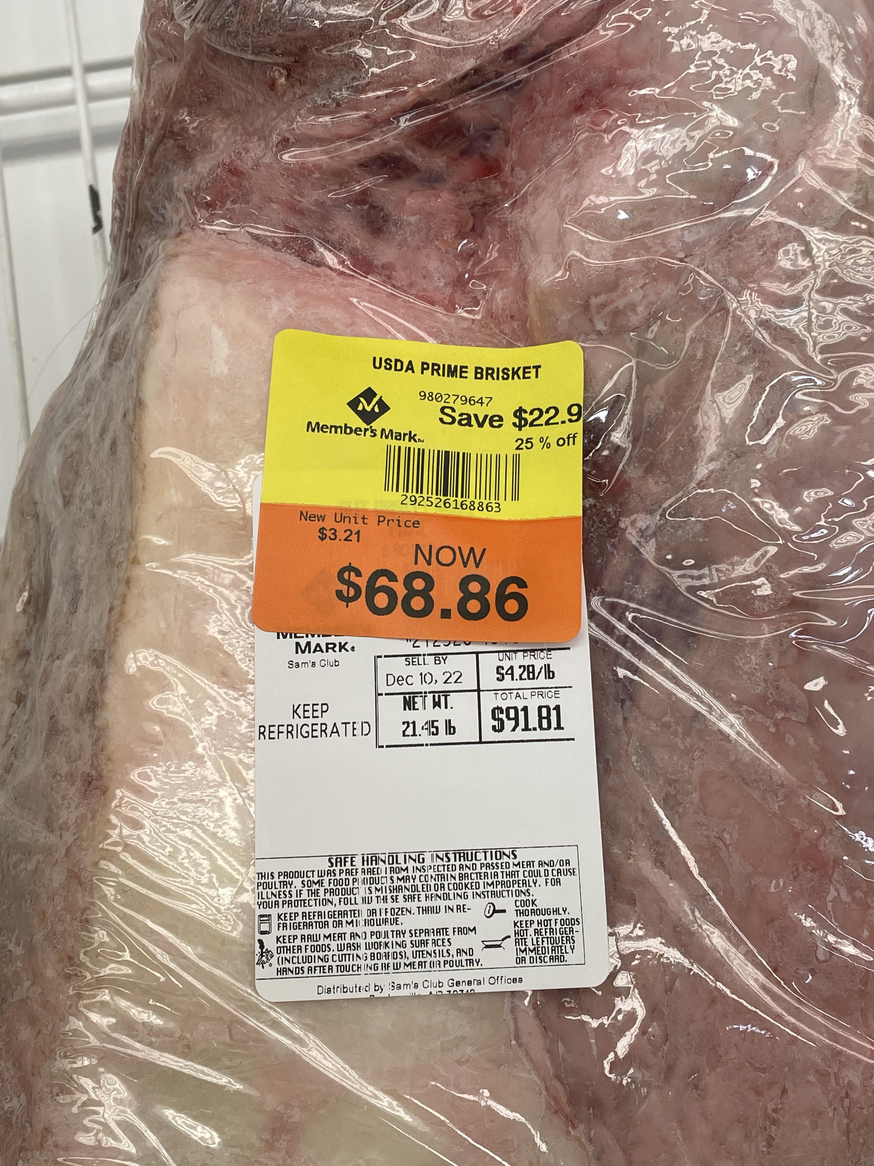 sams hamburger meat prices