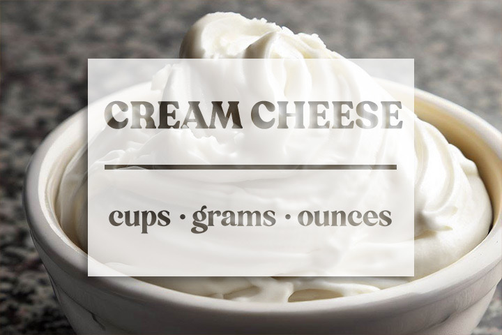 8 oz cream cheese grams