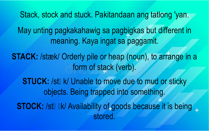 stock stack stuck difference