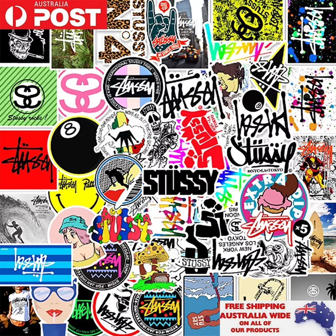 stussy stickers pack