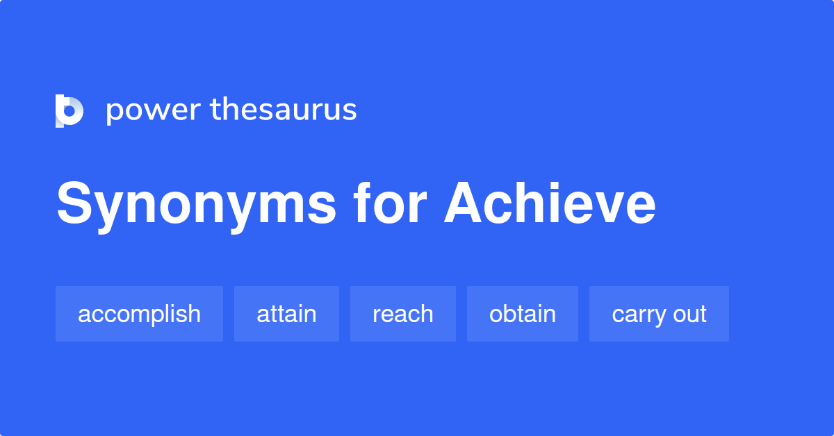 synonym for achieve