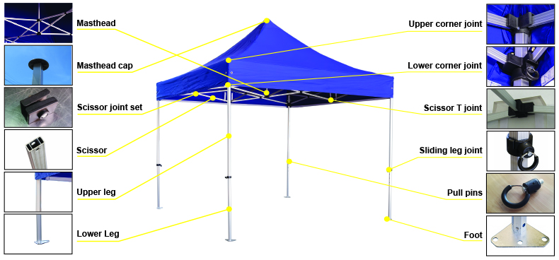 gazebo replacement frame parts