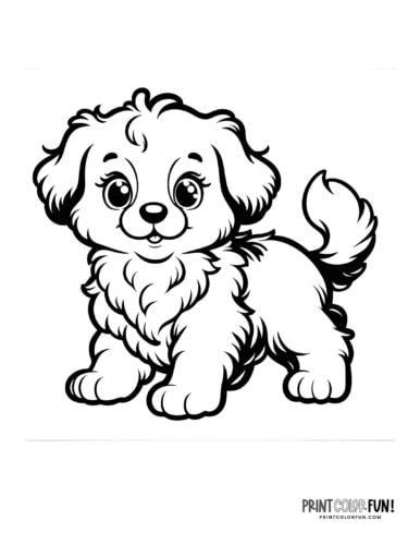 cute puppies coloring pages