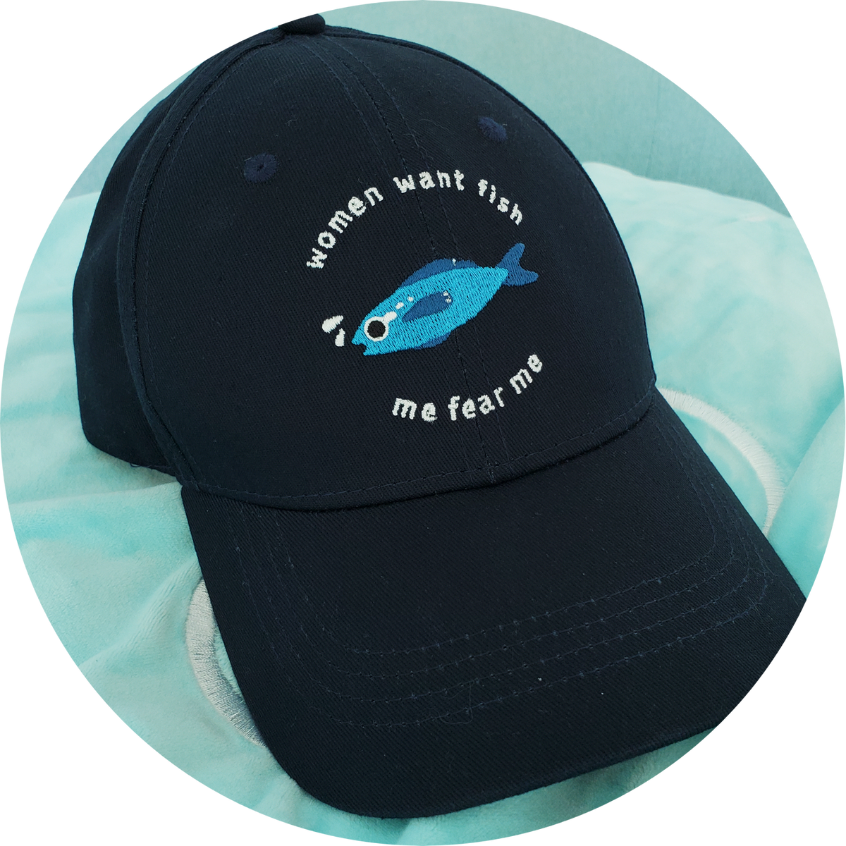 women want me fish fear me hat