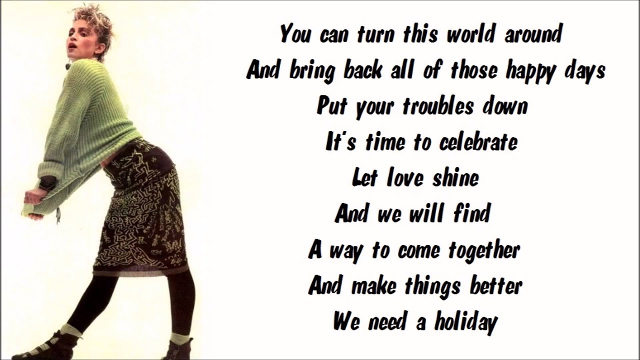 holiday song lyrics madonna