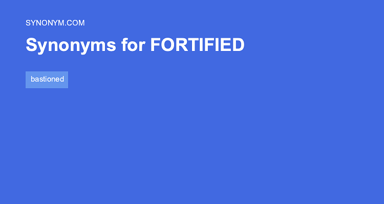 fortification synonym