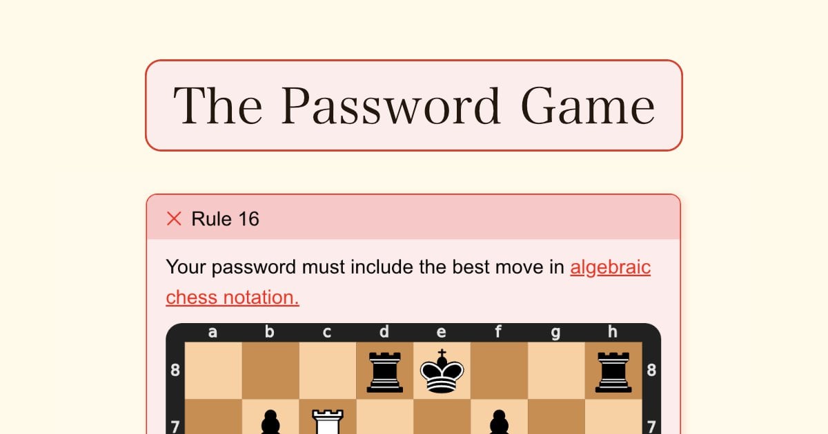 rule 16 password game