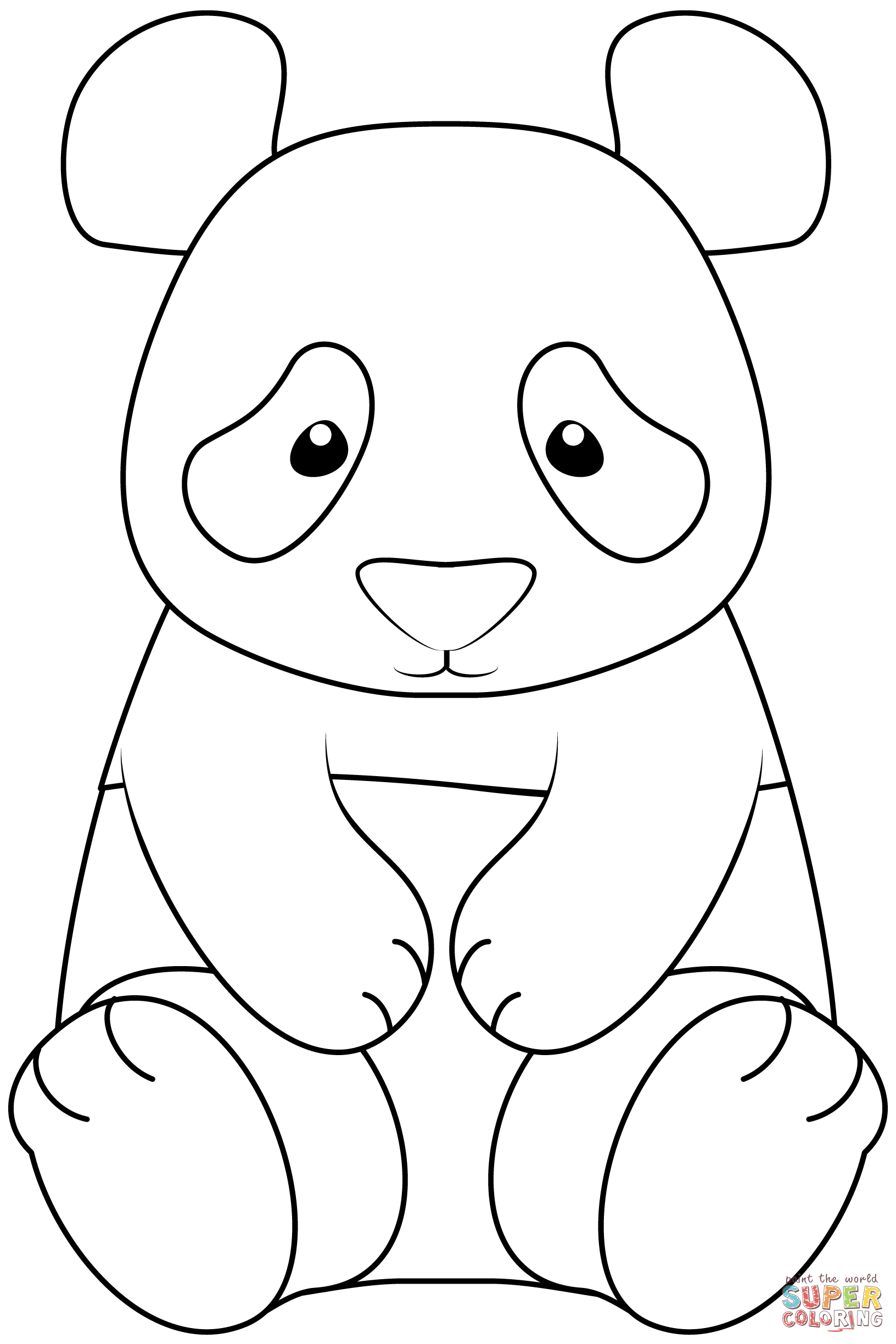 oso panda para colorear