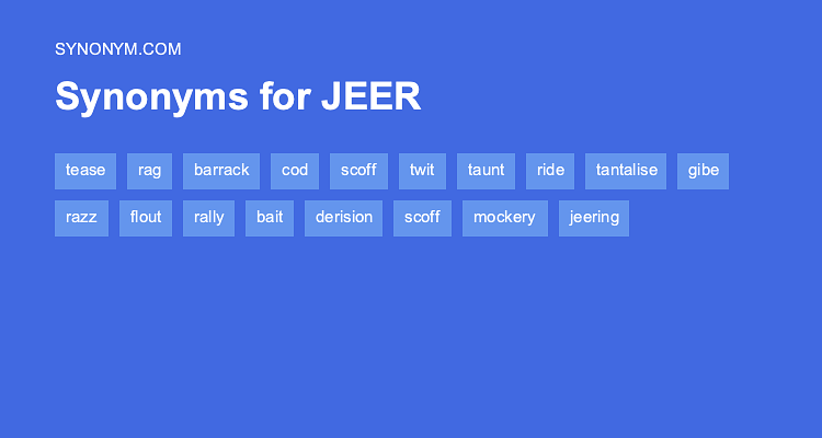 jeer antonym