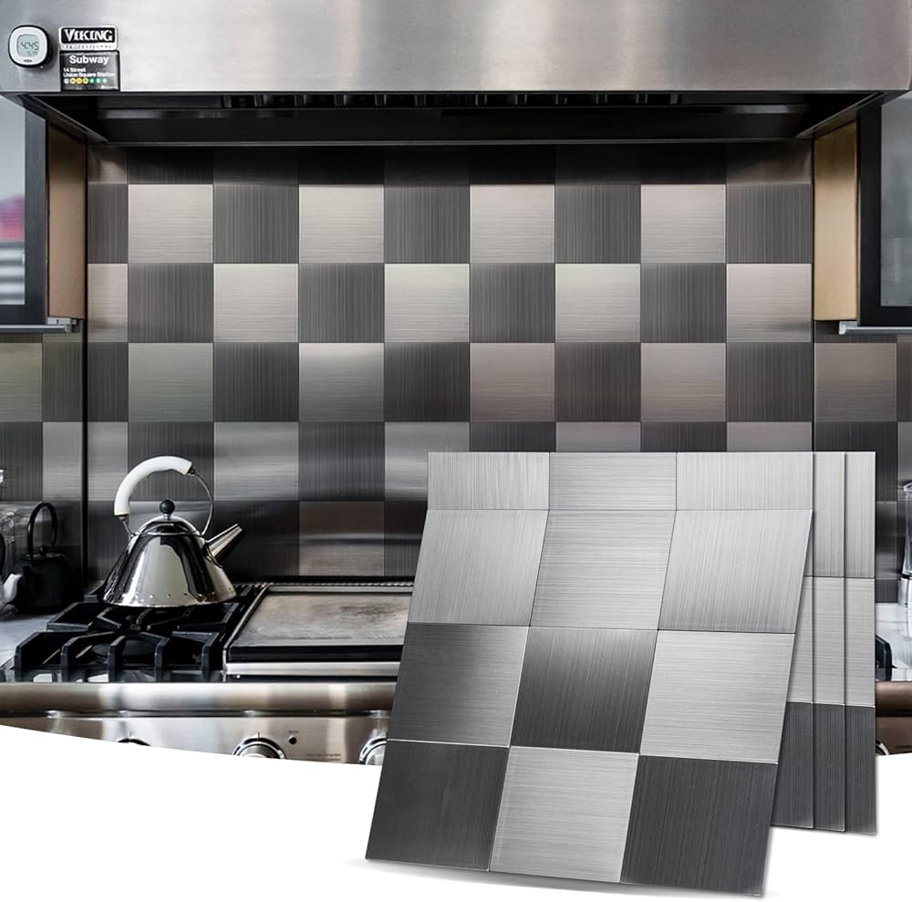 peel and stick metal backsplash