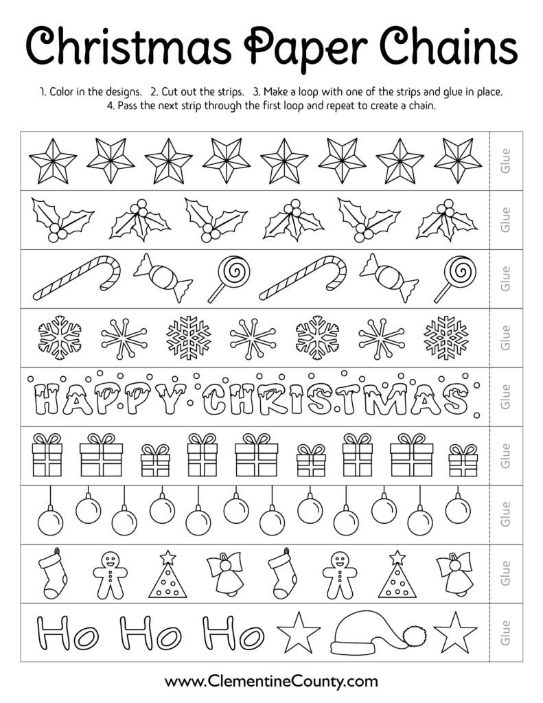 printable paper chains