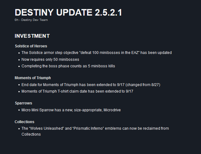 patch notes for destiny 2