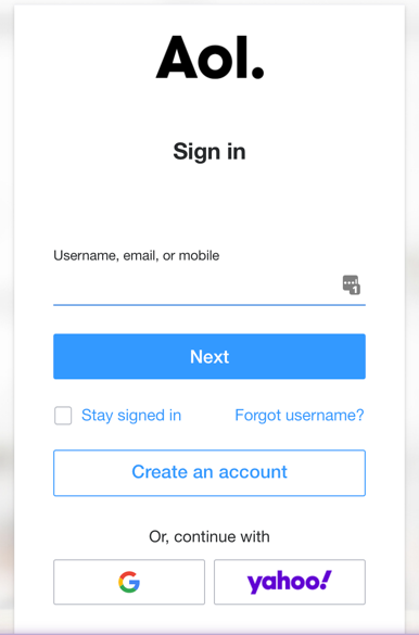 sign into aol com