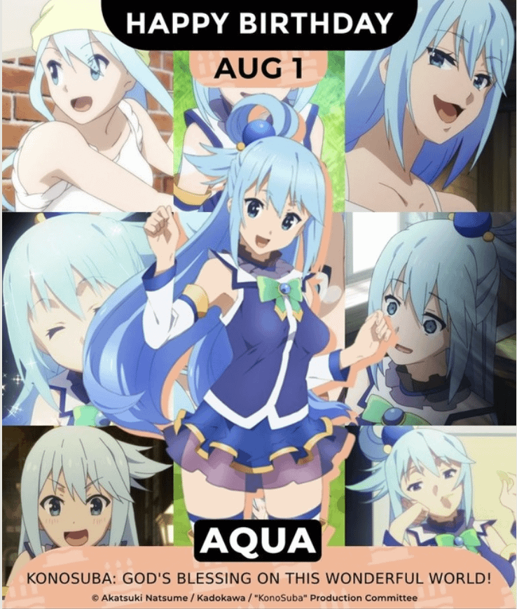 aqua age konosuba